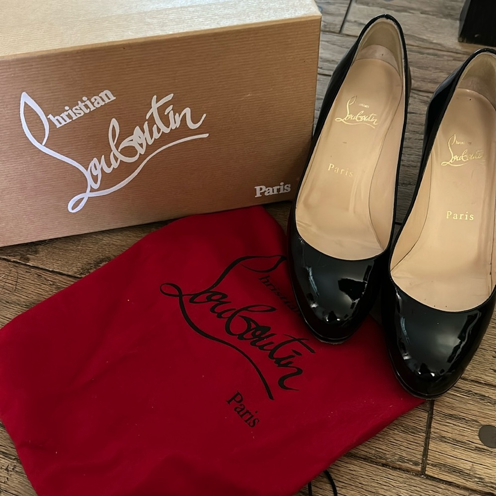 Christian Louboutin Prorata 90 Patent Calf BK01 Black - size euro 37